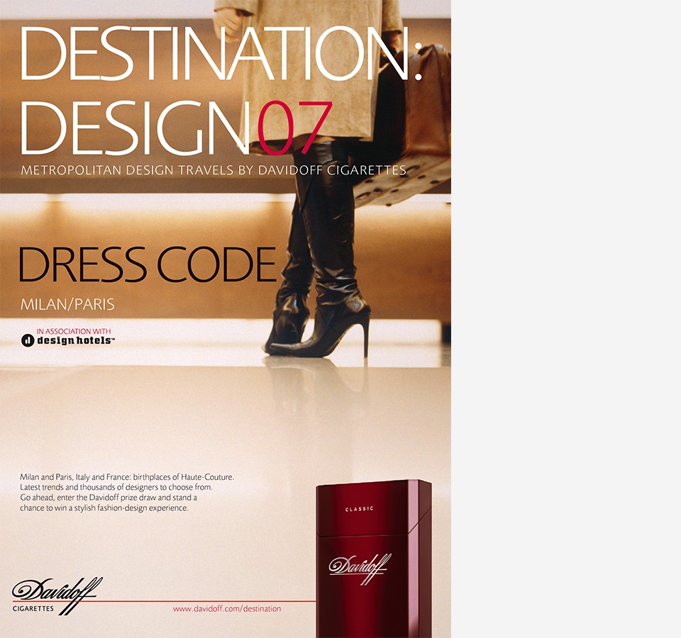 Brand New World :: Selected Works :: Davidoff Cigarettes Destination:Design