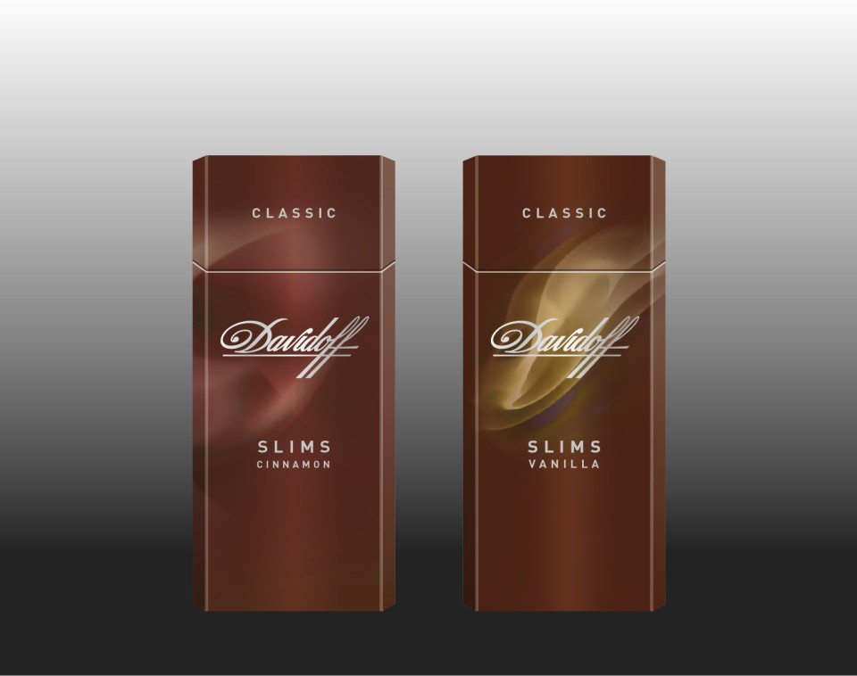 Brand New World :: Selected Works :: Davidoff Cigarettes Slim Line Flavors  Redesign